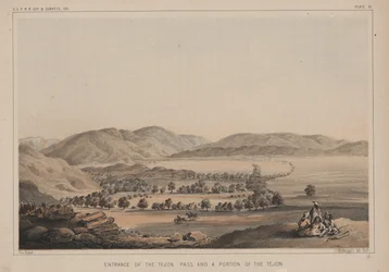 Entrance to the Tejon Pass and a Portion of the Tejon, 1856